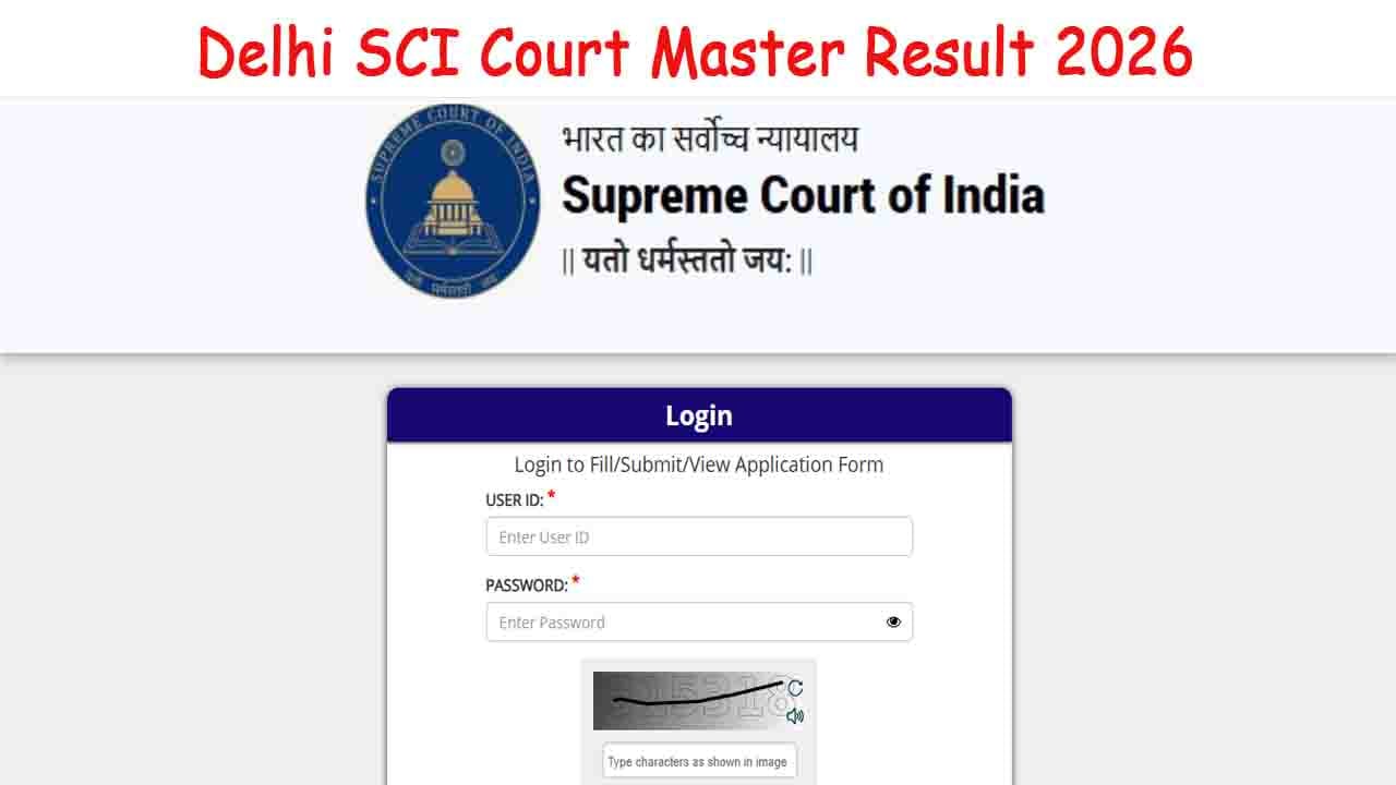 Delhi SCI Court Master Result 2026