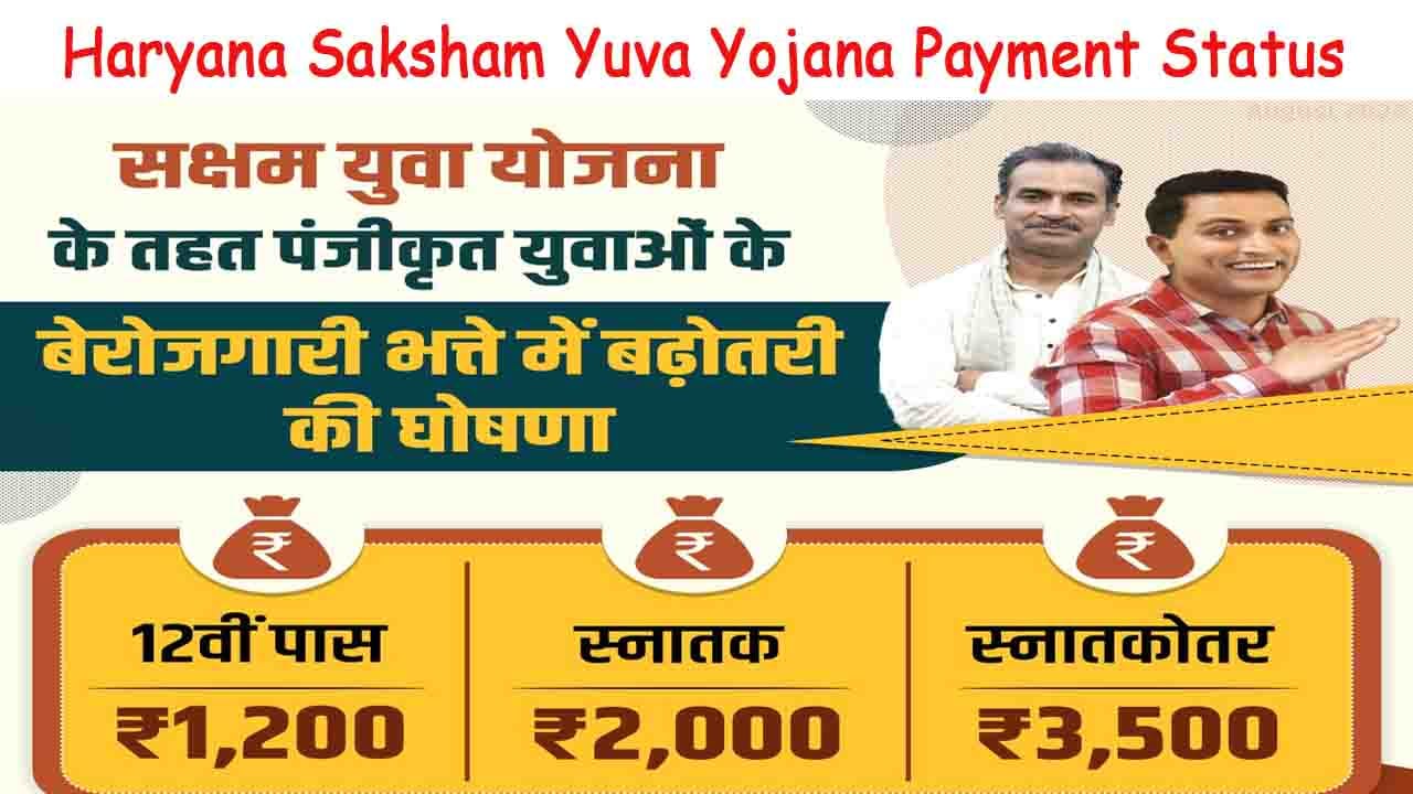 Haryana Saksham Yuva Yojana Payment Status