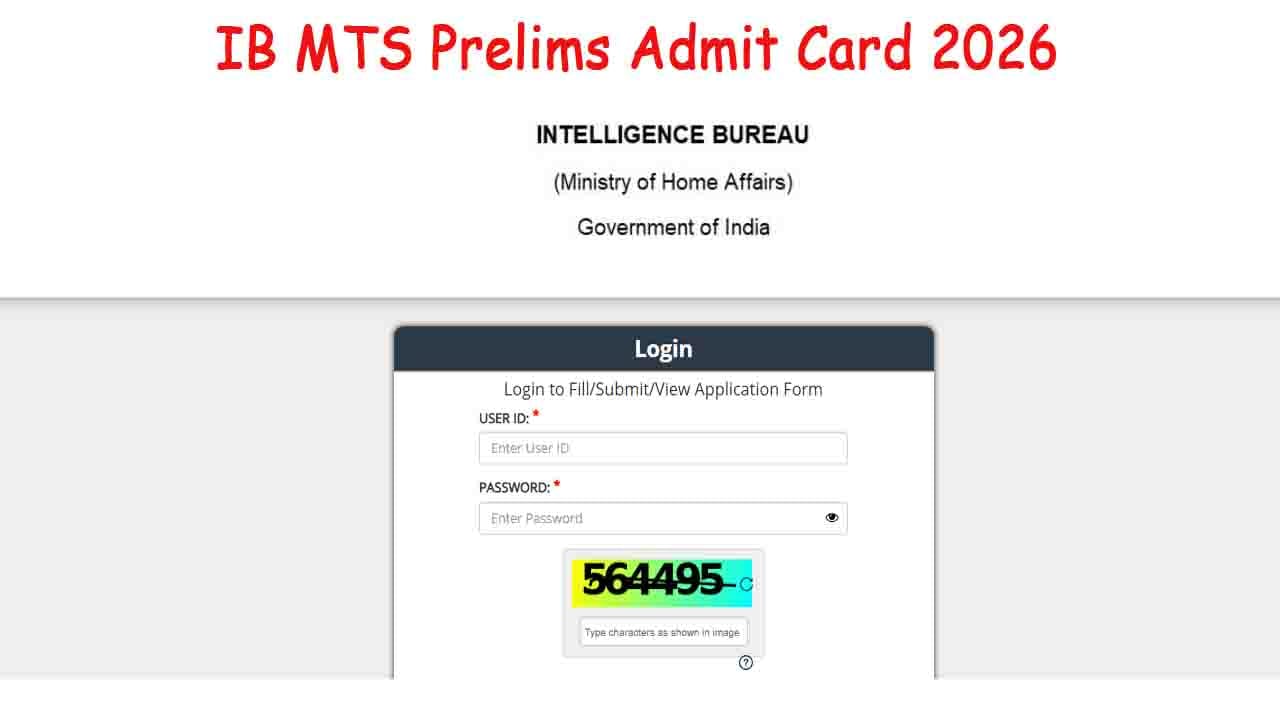 IB MTS Prelims Admit Card 2026