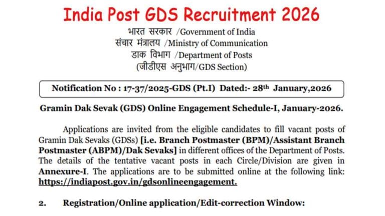 India Post GDS Recruitment 2026