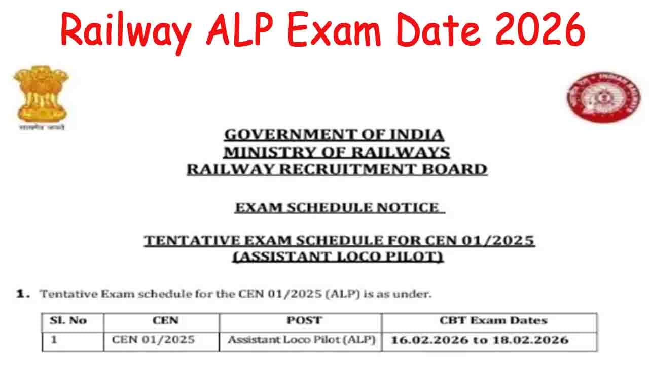 Railway ALP Exam Date 2026