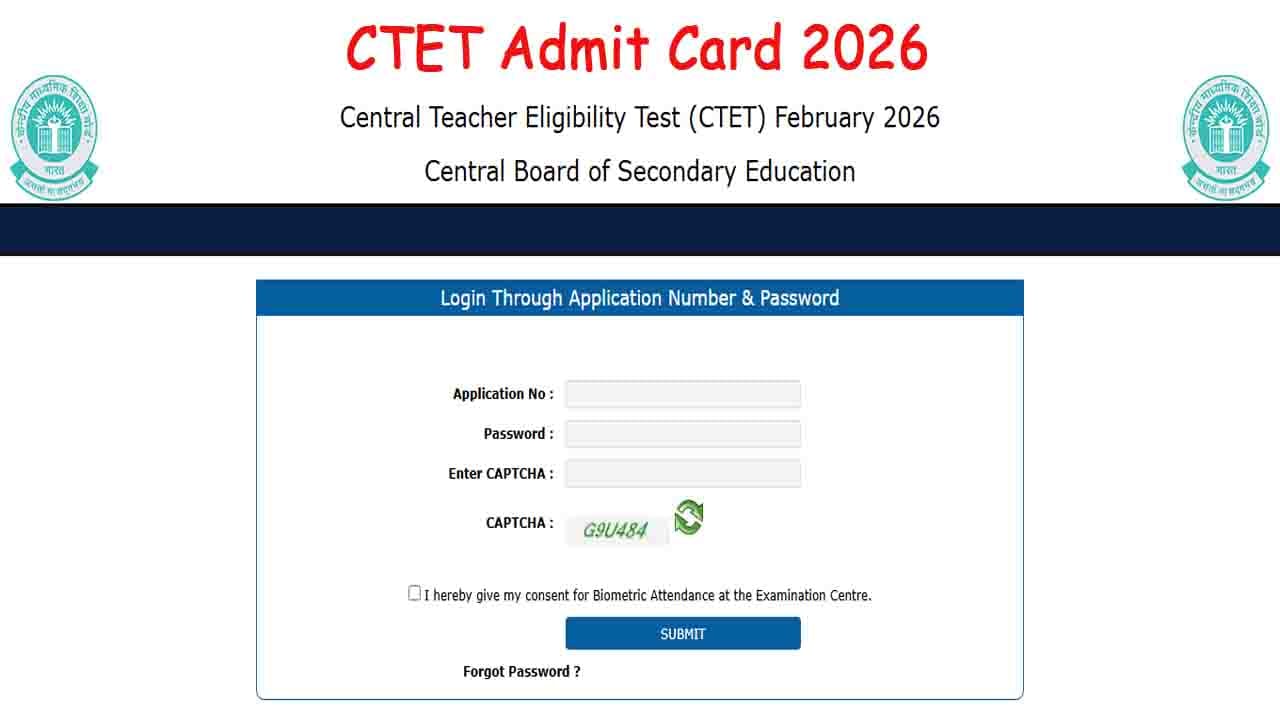 CTET Admit Card 2026