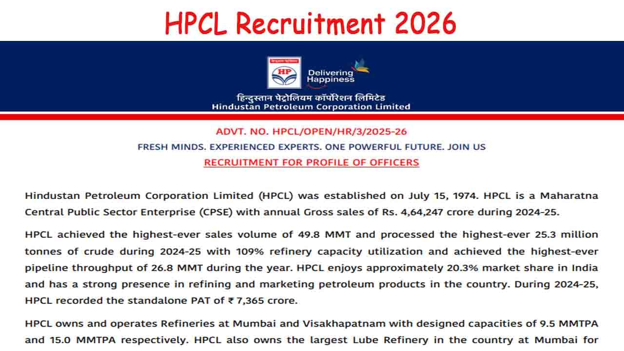 HPCL Recruitment 2026