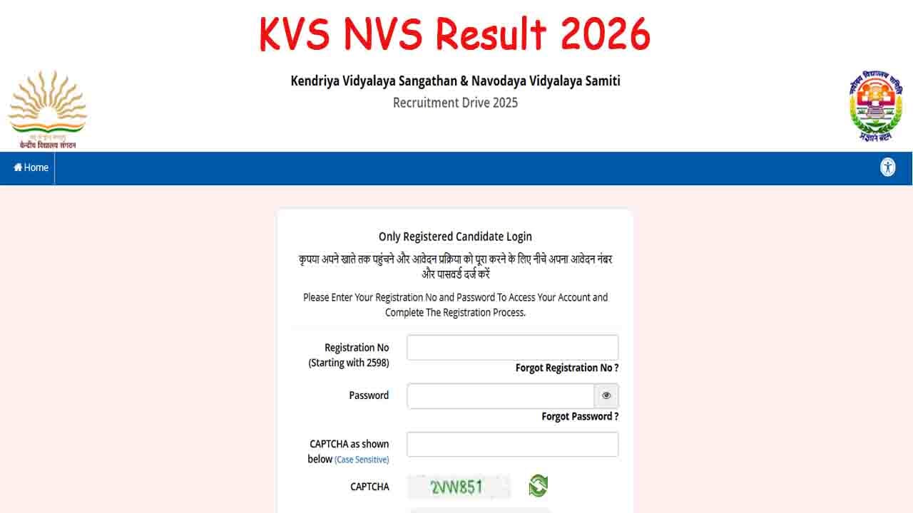 KVS NVS Result 2026