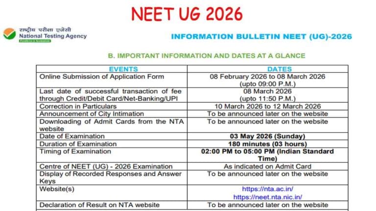 NEET UG 2026
