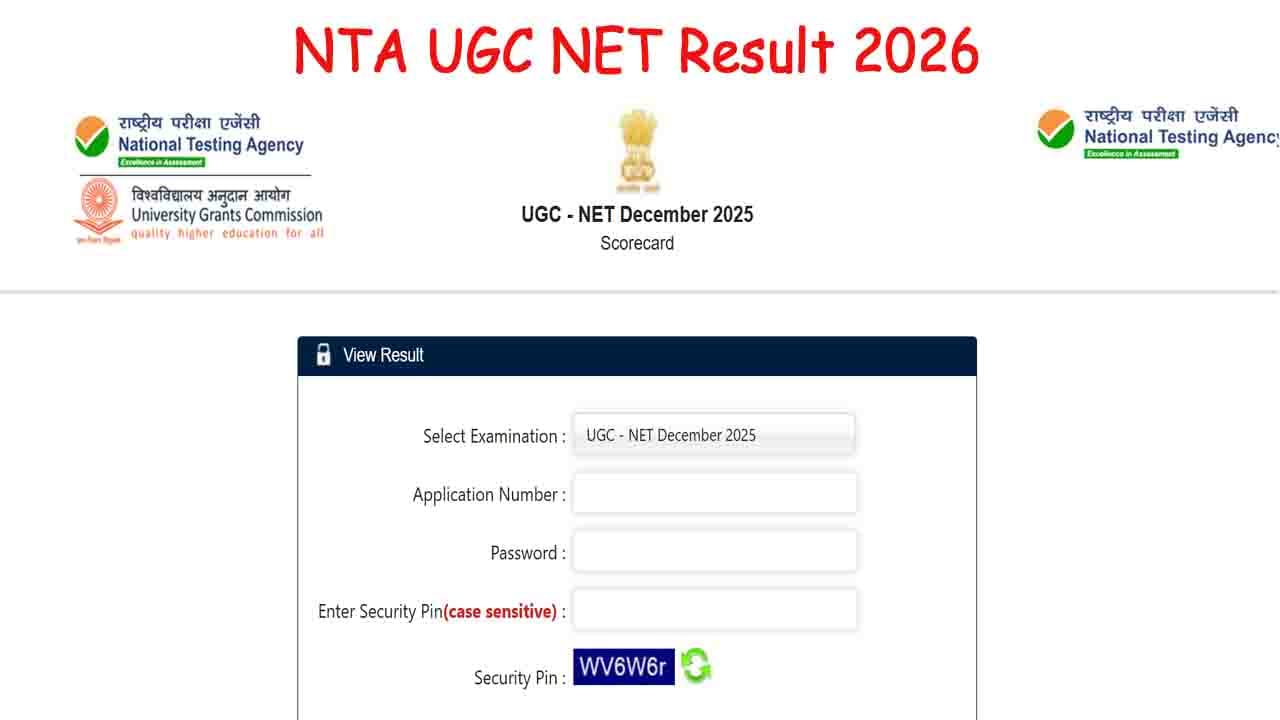 NTA UGC NET Result 2026