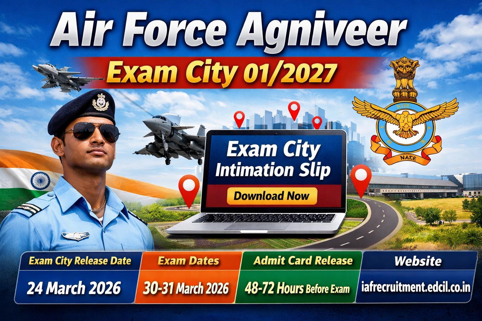 Air Force Agniveer Exam City 01/2027