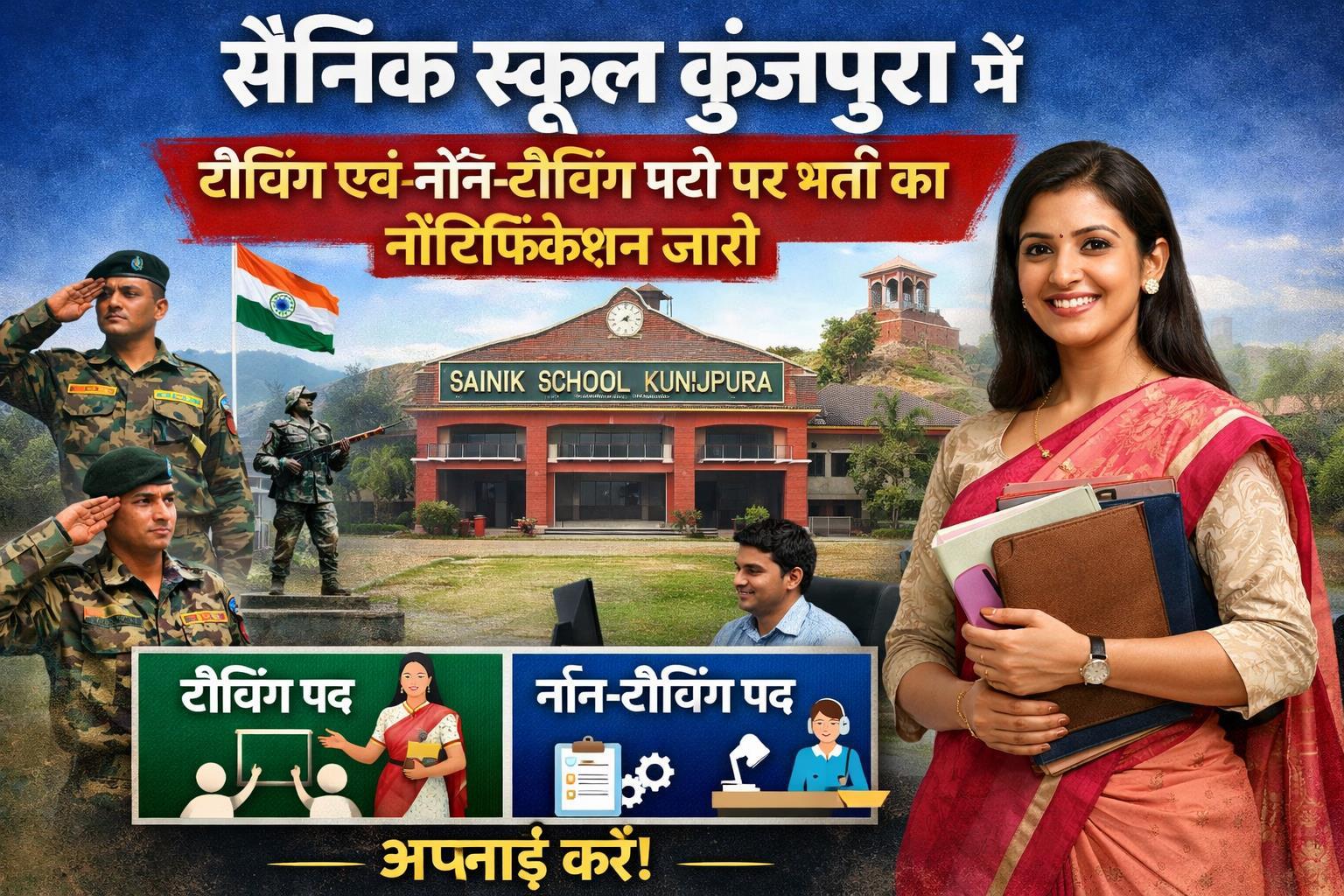 Kunjpura Sainik School Recruitment 2026
