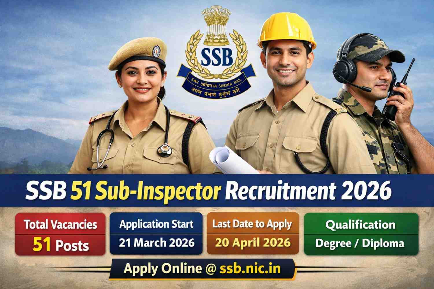 SSB Sub Inspector Recruitment 2026
