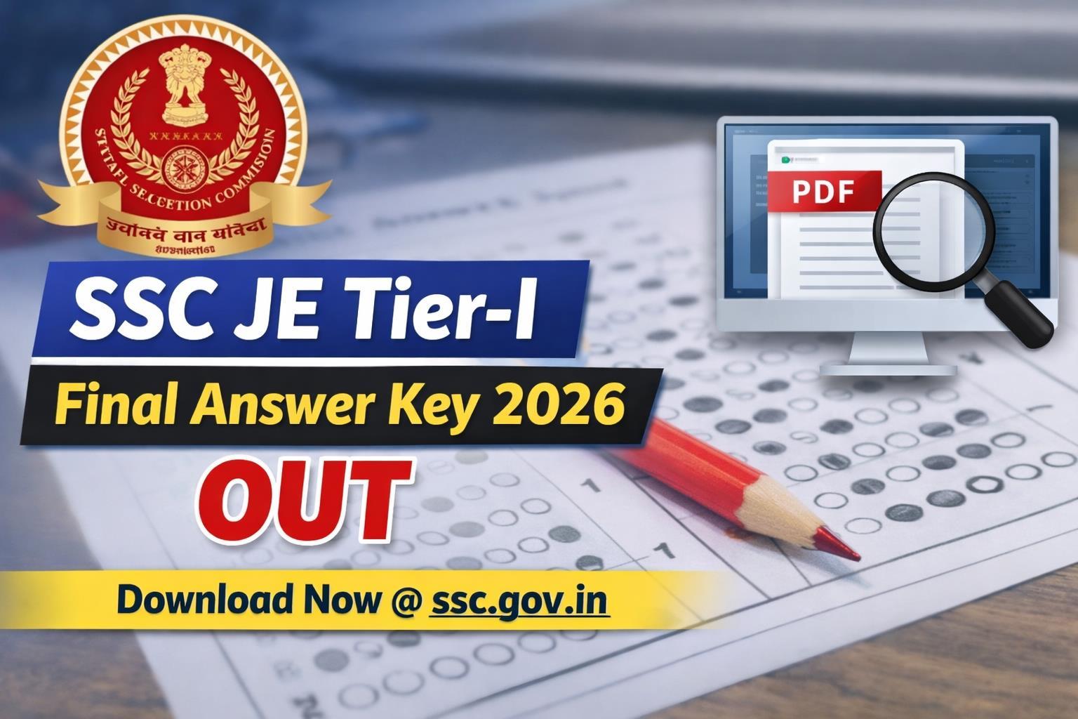 SSC JE Tier-I Final Answer Key 2026