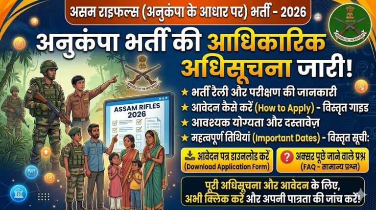 Assam Rifles Compassionate Ground Recruitment 2026