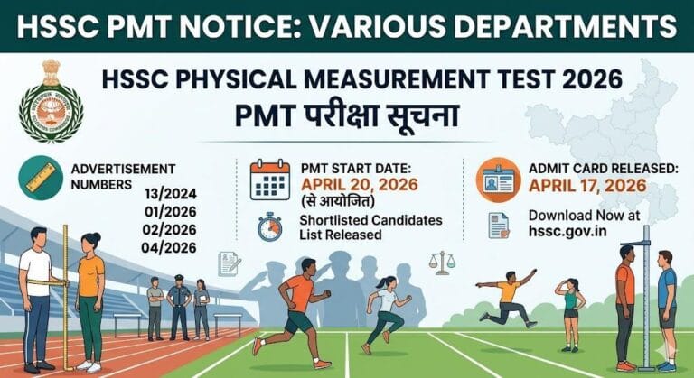 HSSC PMT Admit Card 2026