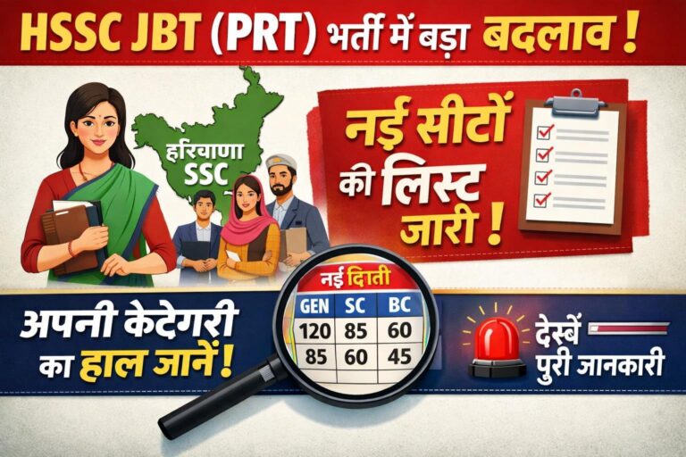 HSSC PRT Corrigendum Notice 2026