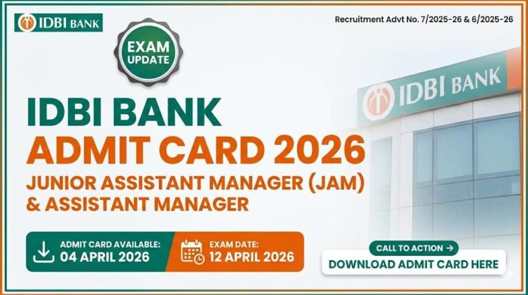 IDBI Bank JAM and AM Admit Card 2026