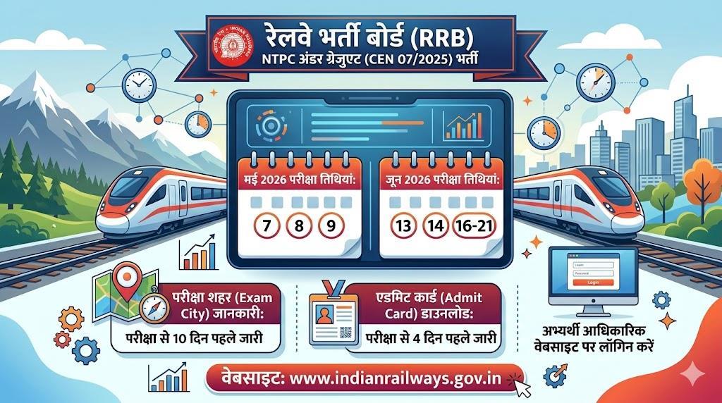 RRB NTPC Under Graduate Exam Date 2026