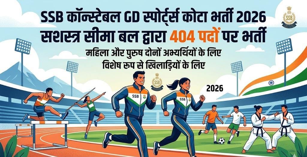 SSB Constable GD Sports Quota Recruitment 2026