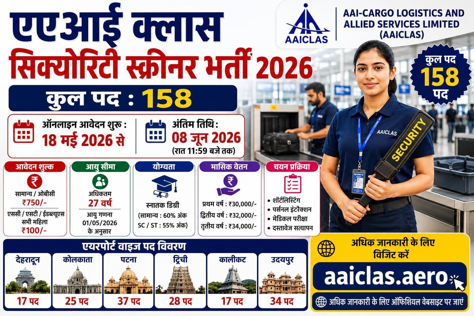 AAICLAS Security Screener Recruitment 2026