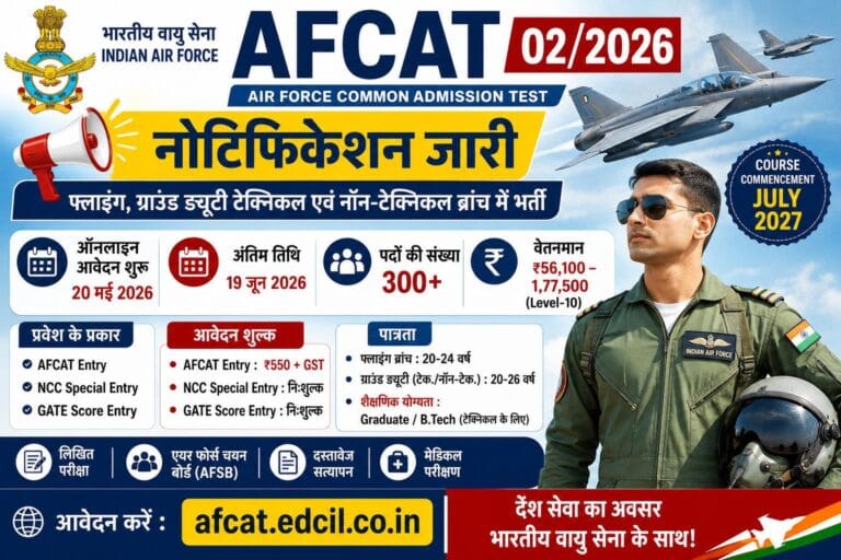 Air Force AFCAT Recruitment 02/2026