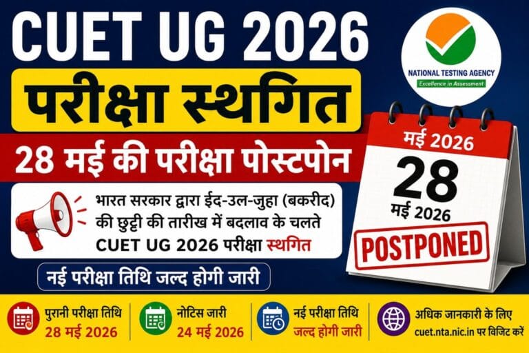 CUET UG 2026 Exam Postponed