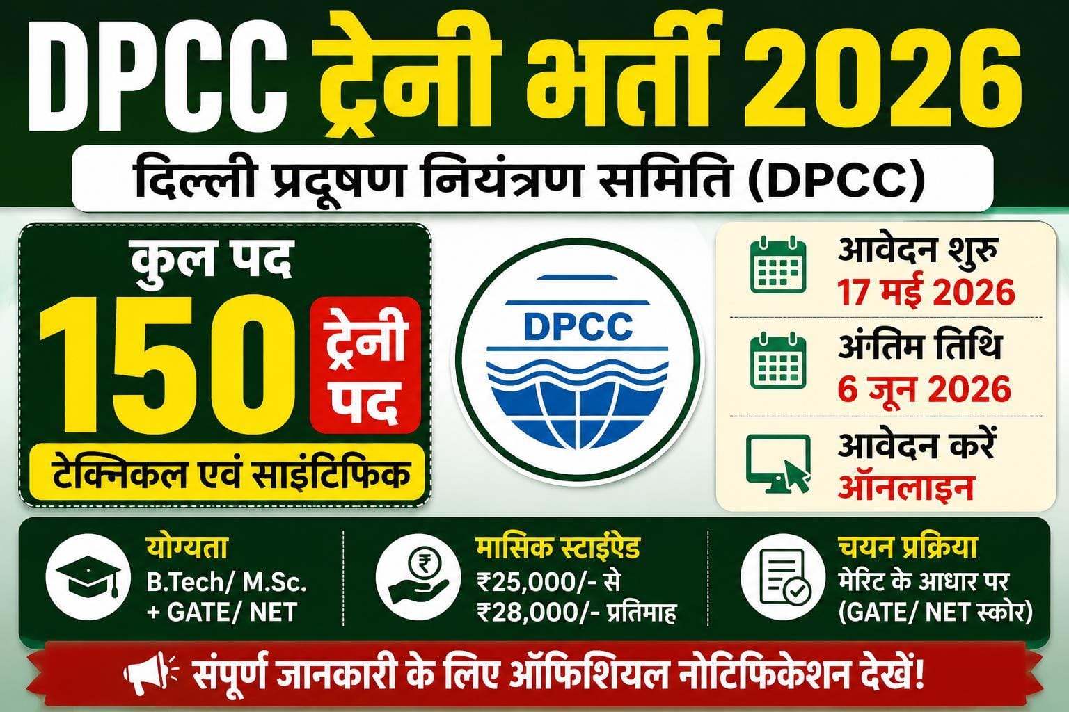 DPCC Trainee Recruitment 2026