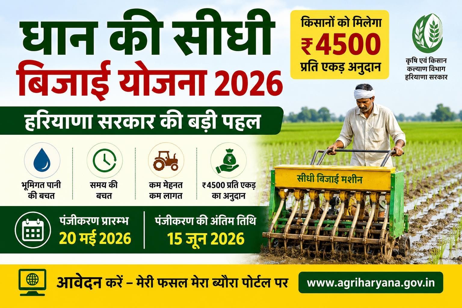 Dhan Ki Sidhi Bijai Yojana 2026
