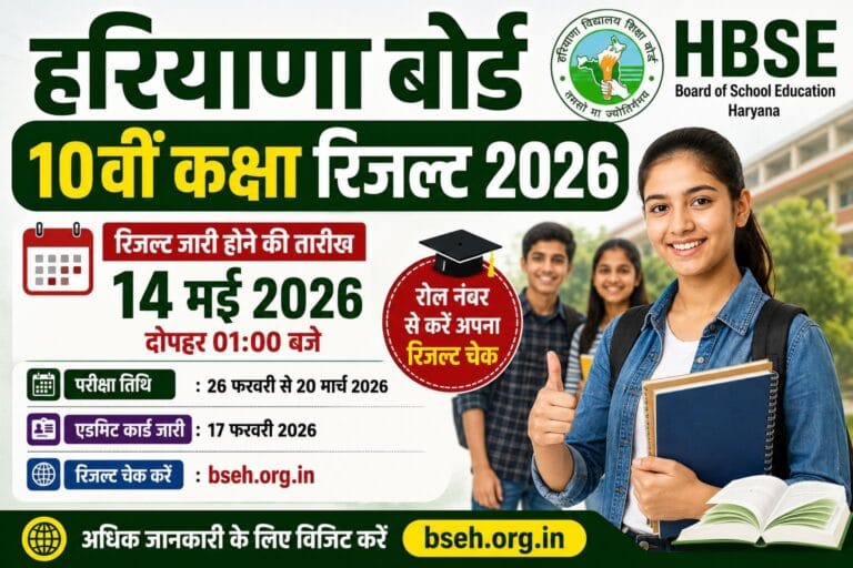 Haryana 10th Class Result 2026