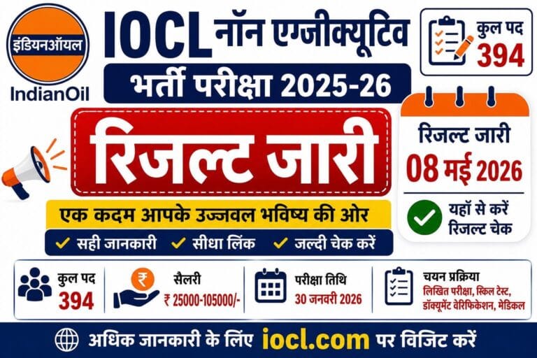 IOCL Non Executive Result 2026