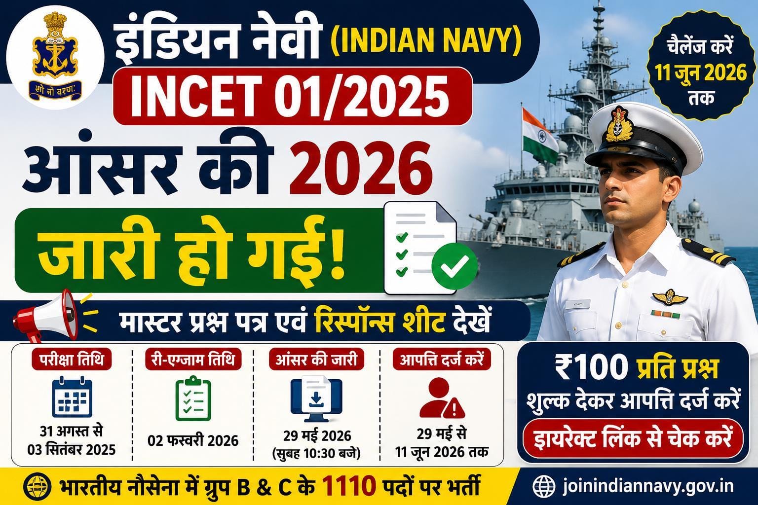 Indian Navy INCET Answer Key 2026