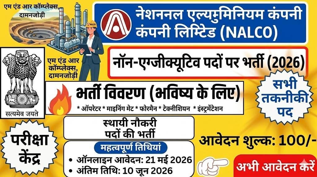 NALCO Non Executive Recruitment 2026