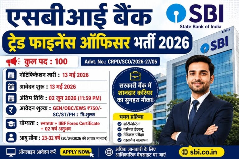 SBI Bank Trade Finance Officer Recruitment 2026