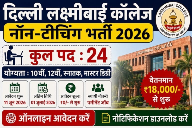 Lakshmibai College Non Teaching Recruitment 2026