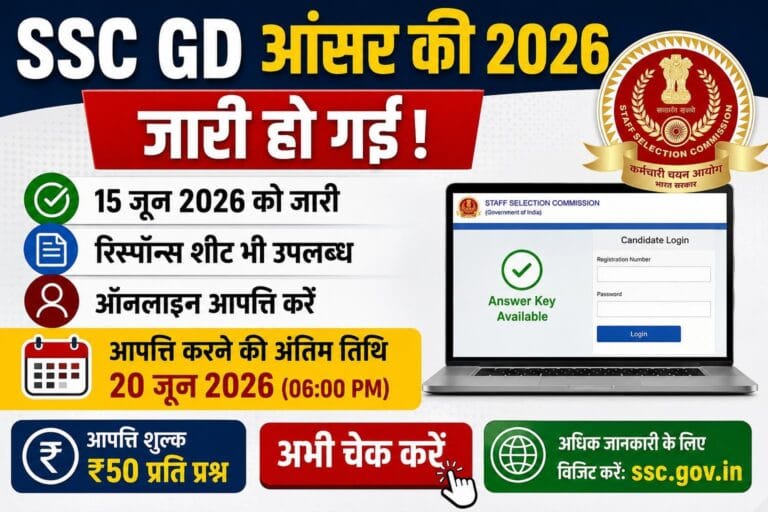 SSC GD Answer Key 2026