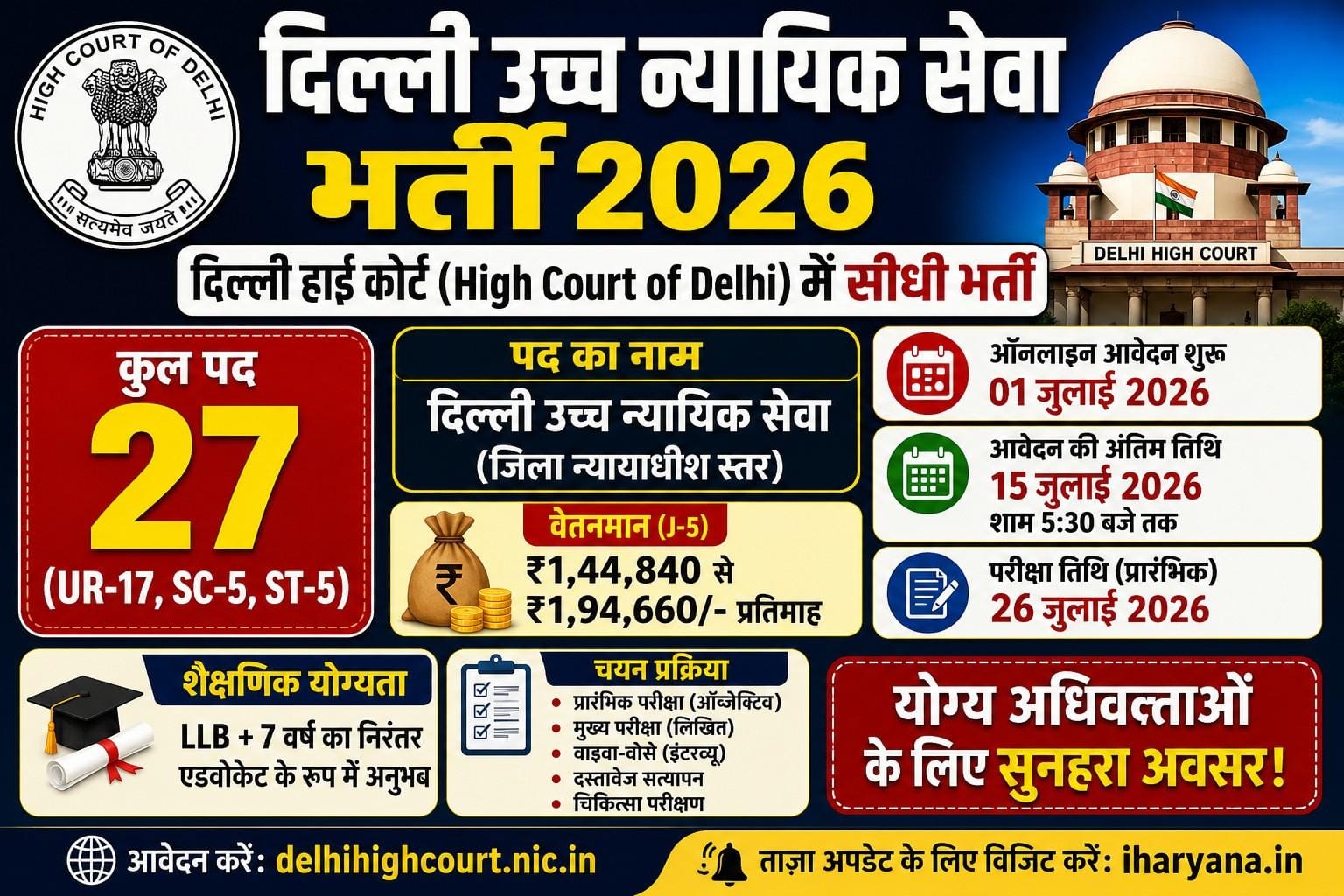 Delhi Higher Judicial Service Exam 2026
