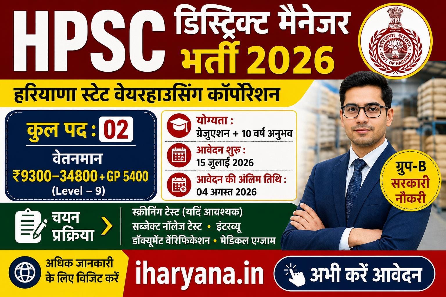 HPSC District Manager Recruitment 2026