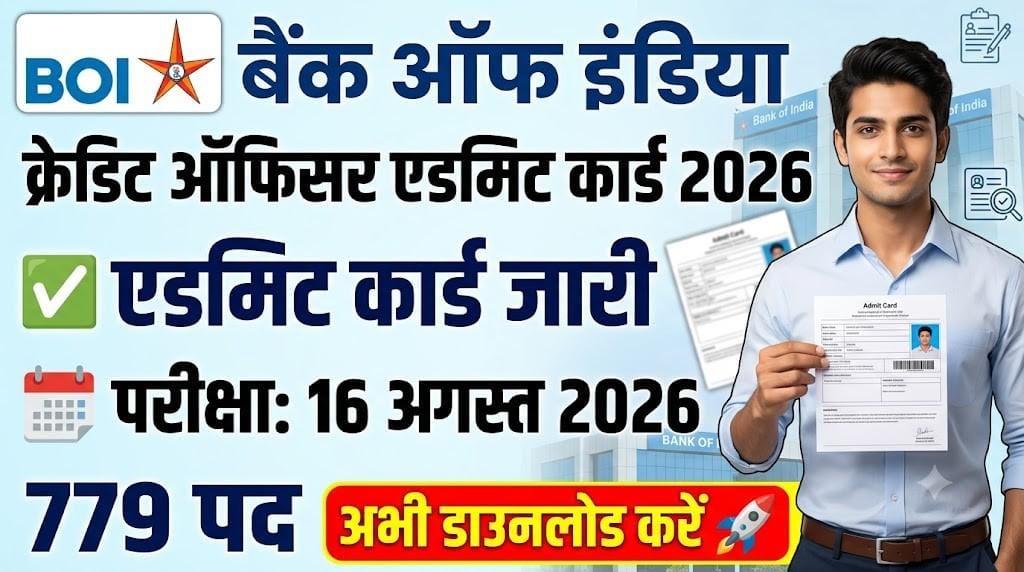 Bank of India Credit Officer Admit Card 2026