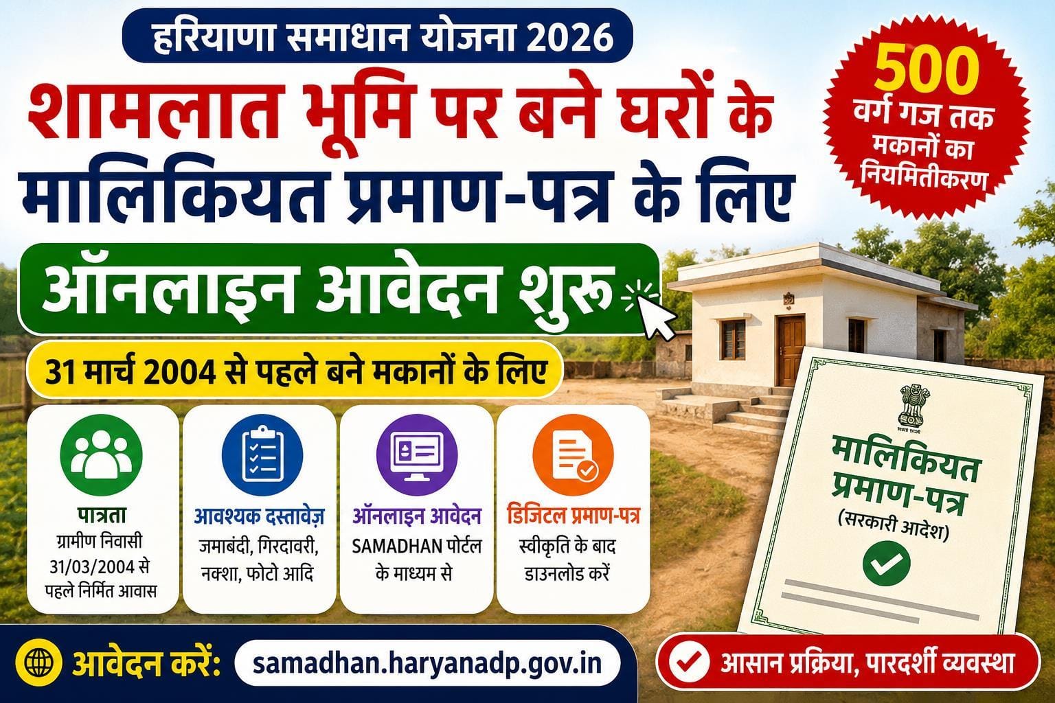 Haryana Samadhan Scheme 2026