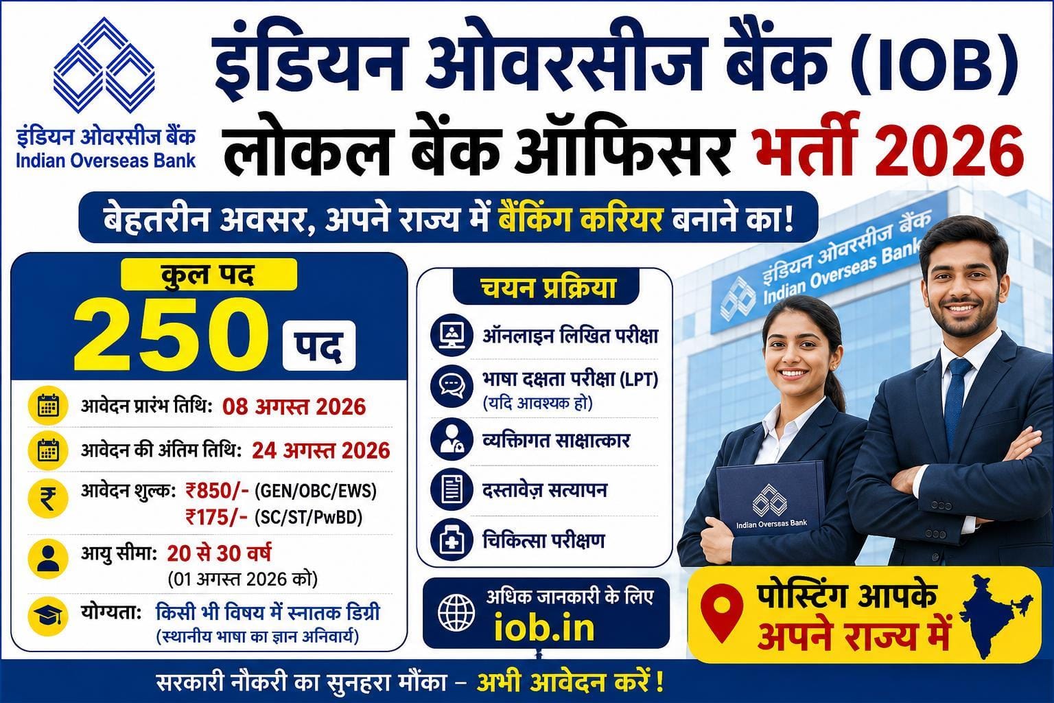 IOB Local Bank Officer Recruitment 2026