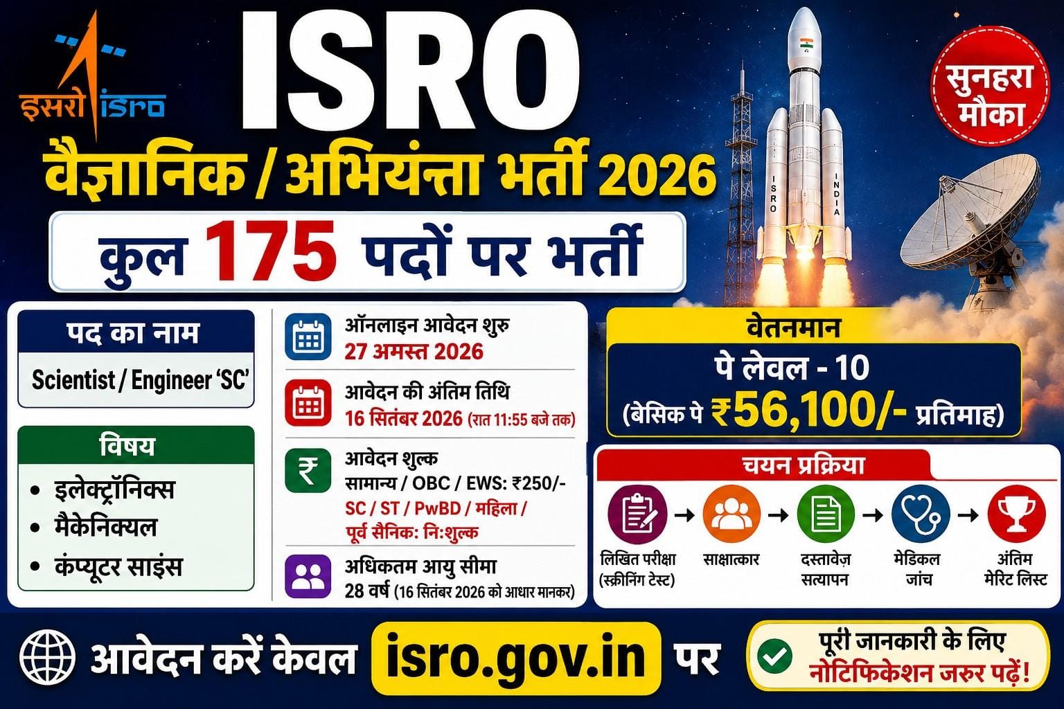 ISRO Scientist Engineer Recruitment 2026
