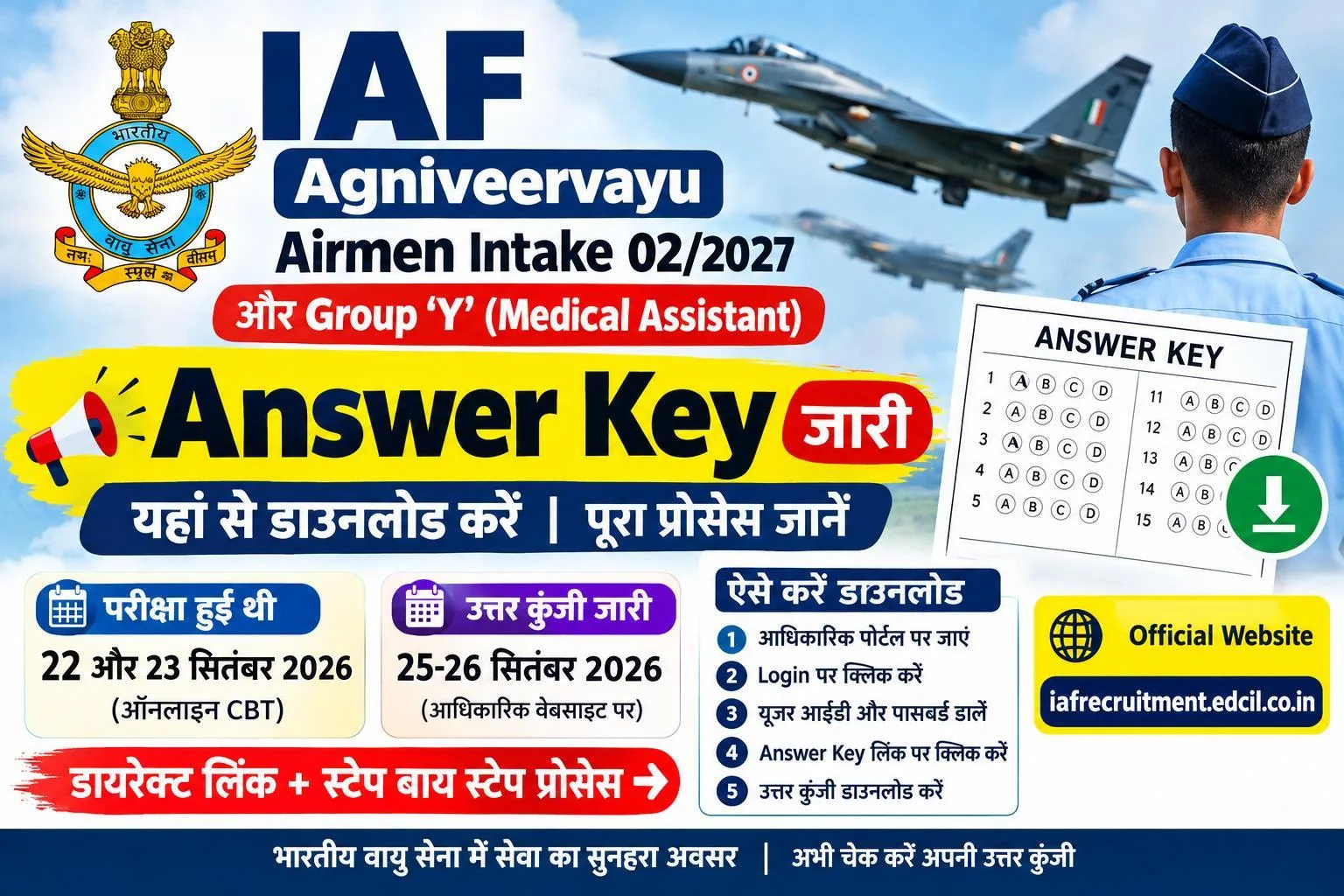 IAF Agniveervayu Airmen Intake 02/2027 Answer Key