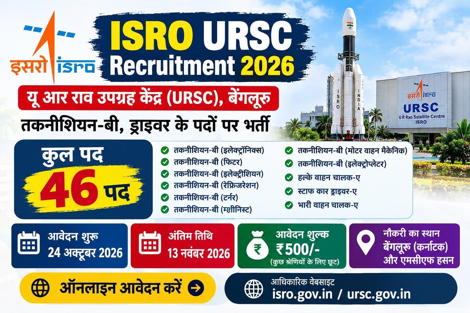 ISRO URSC Recruitment 2026
