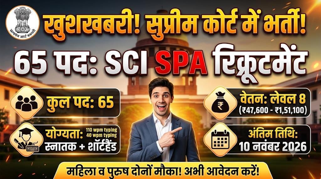 SCI SPA Recruitment 2026